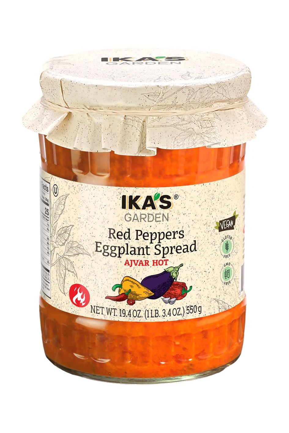 IKA's Garden - Red Peppers & Eggplant Spread - AJVAR - HOT - 550g