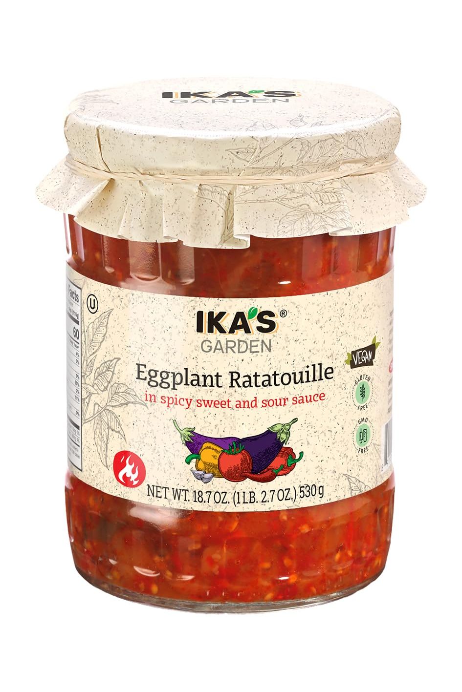 IKA's Garden - Eggplant Ratatouille - Spicy Sweet & Sour Sauce - 530g