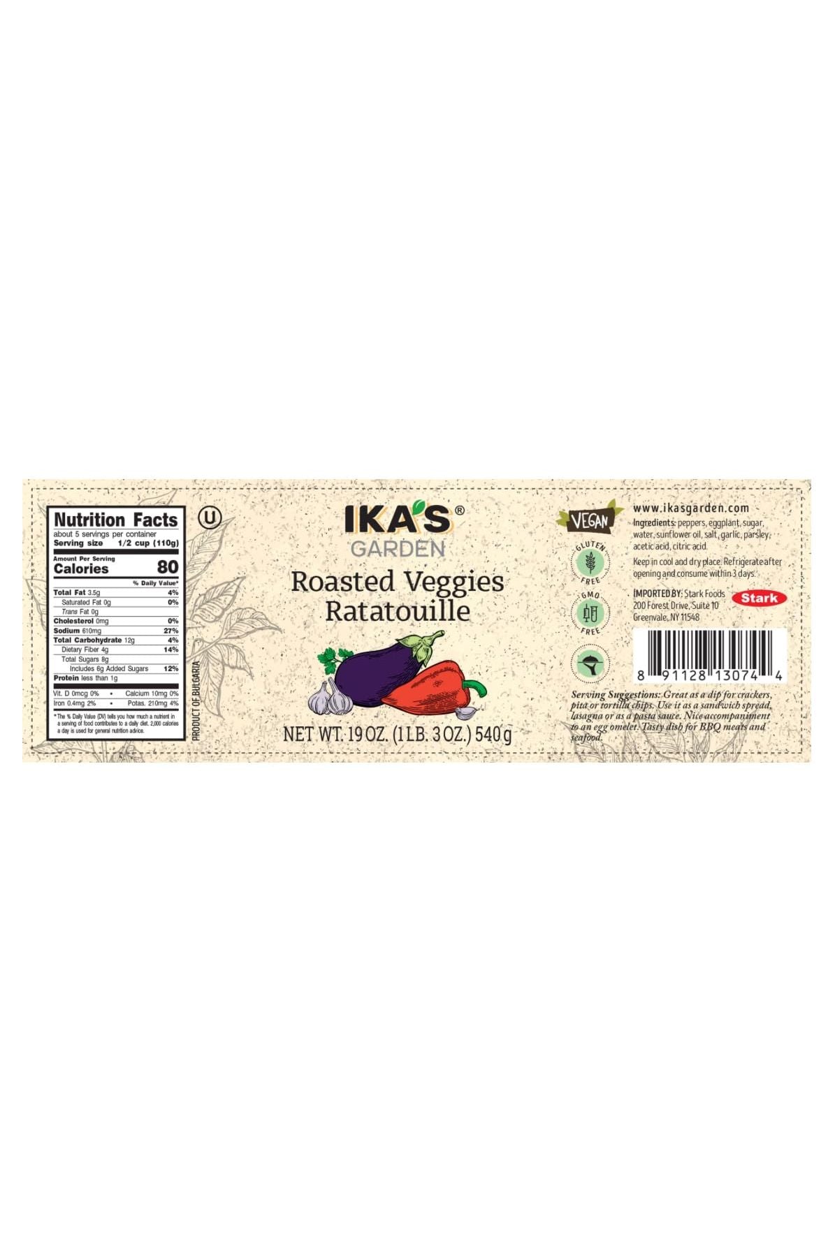 IKA's Garden - Roasted Veggies Ratatouille - 530g