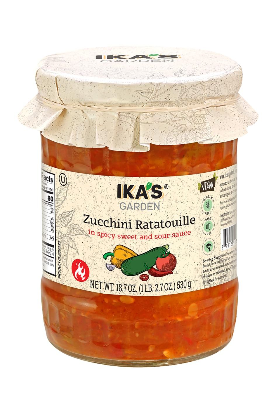 IKA's Garden - Zucchini Ratatouille - Spicy Sweet & Sour Sauce - 530g