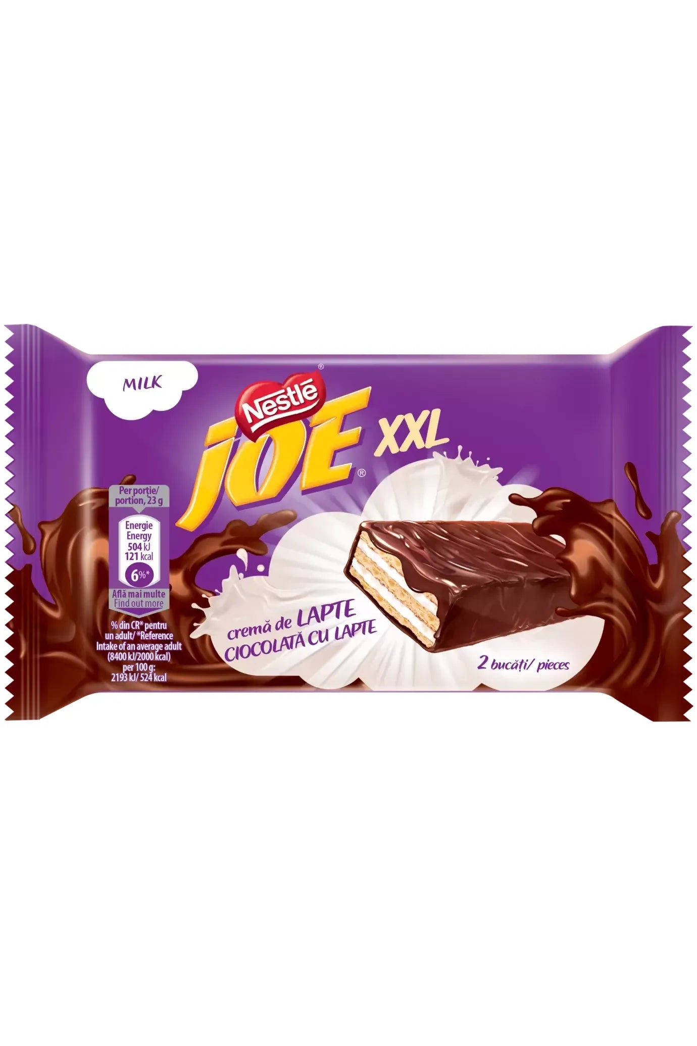JOE XXL - Nestle Wafers - MILK Cream Chocolate GLAZED - 46g