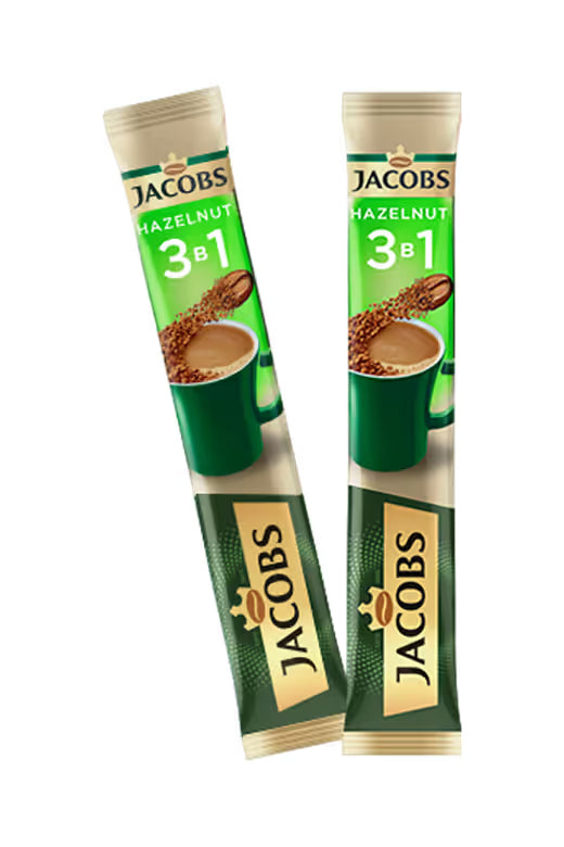 Jacobs Instant 3 in 1 Coffee - HAZELNUT - Box of 24