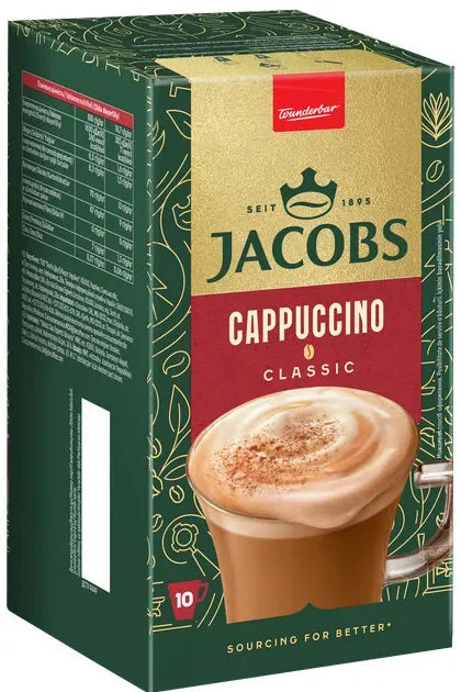 Jacobs Instant Coffee - CLASSIC Capuchino - Box of 10