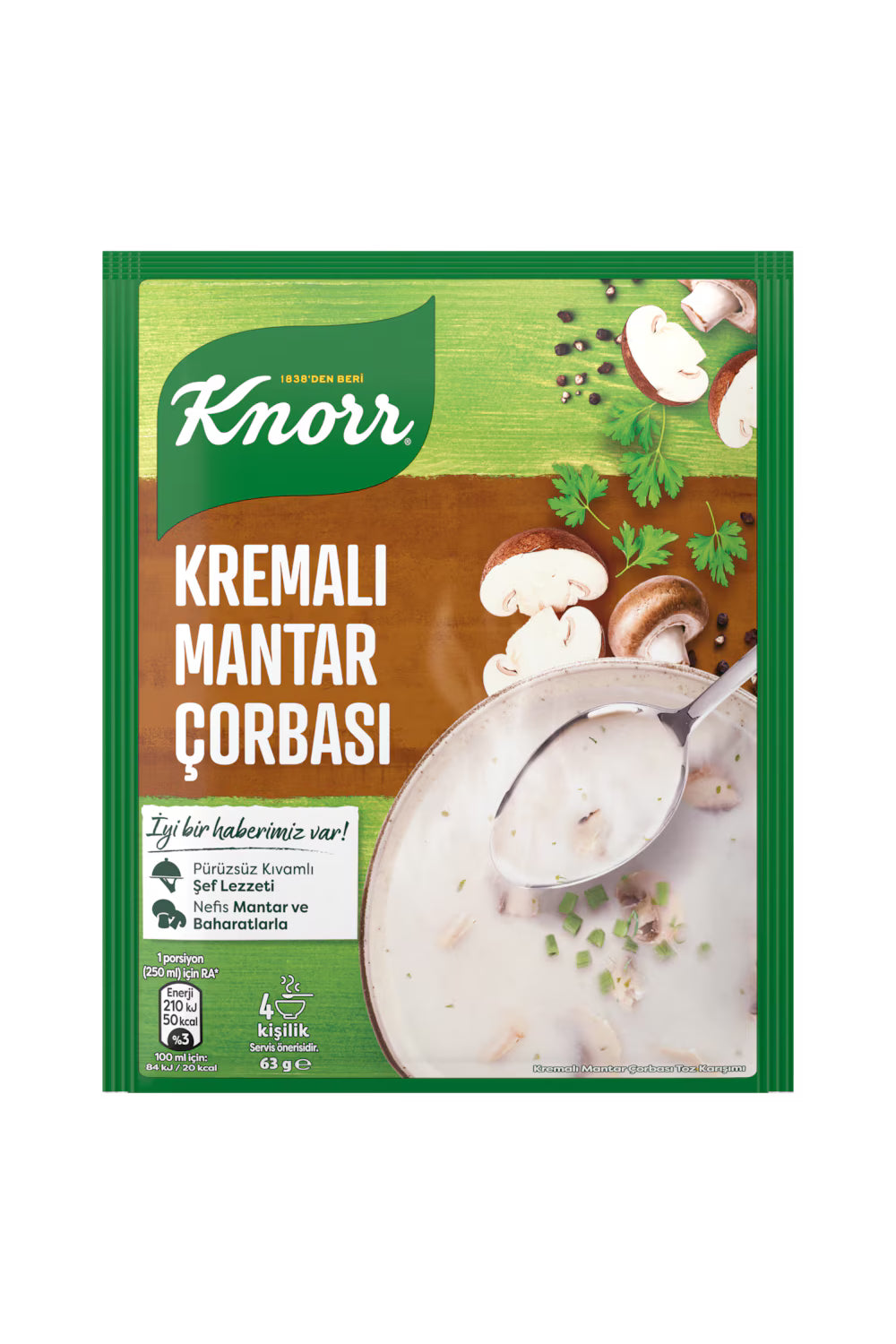 Knorr - Instant CREAMY MUSHROOM SOUP - Kremali Mantar Corbasi - 63g