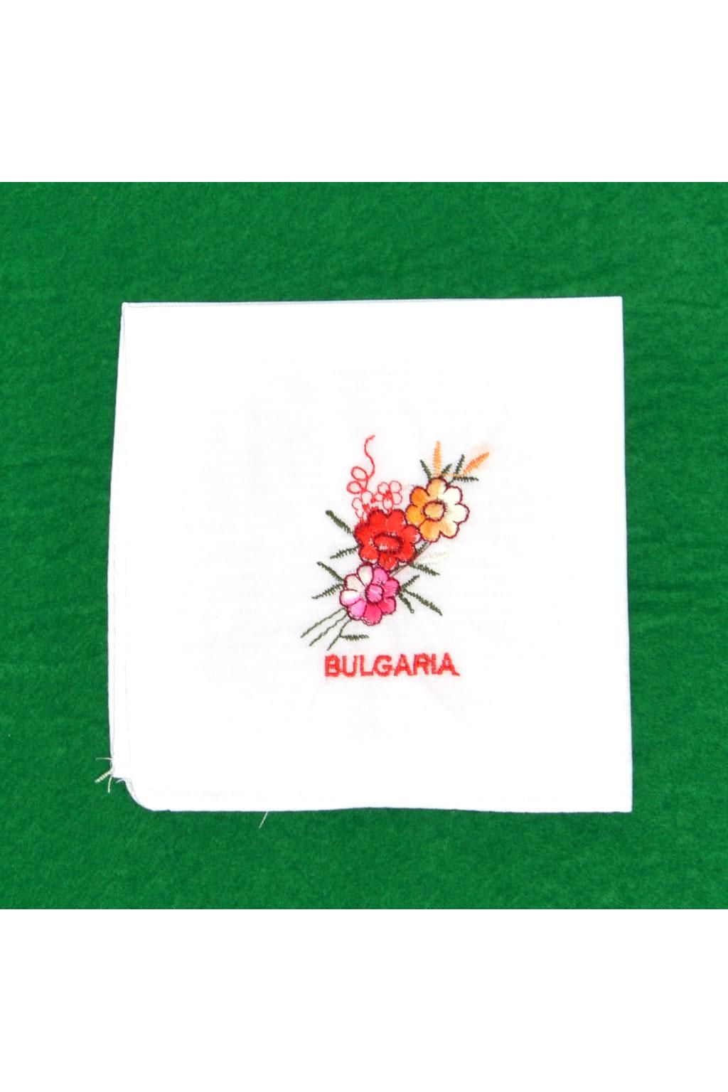 Bulgarian Souvenir HANDKERCHIEF - Floral