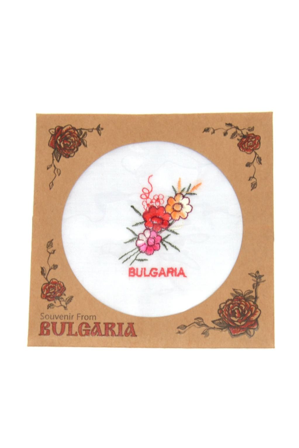 Bulgarian Souvenir HANDKERCHIEF - Floral