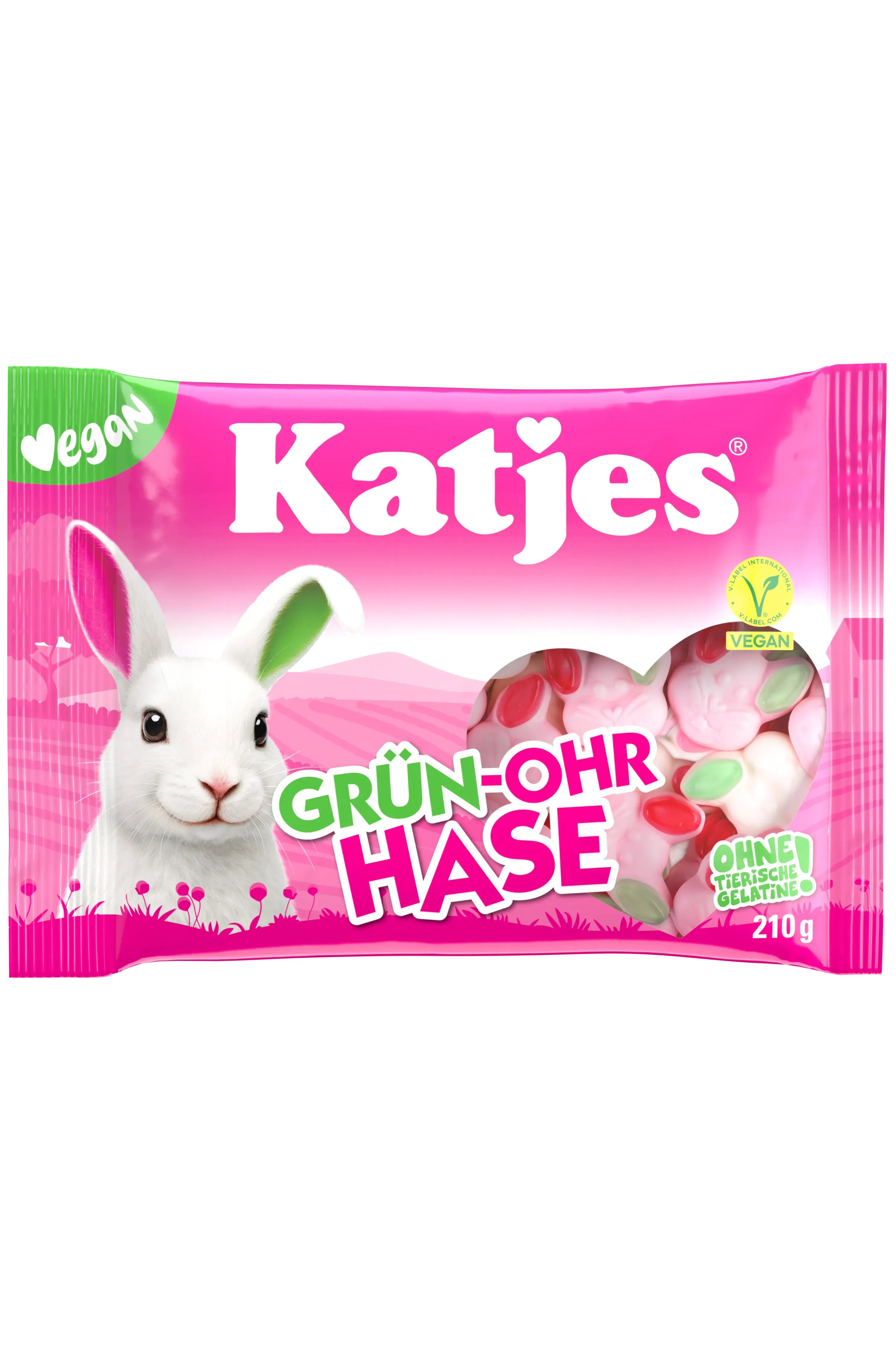 Katjes Green Ear Bunny - Gruen Ohrs Hase - Vegan Gummies - 175g