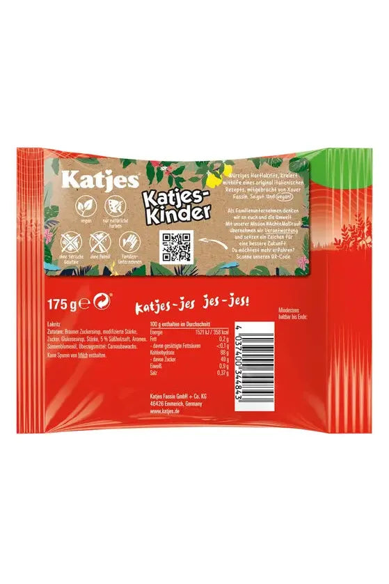 Katjes KINDER - 100% Vegan Cat-Shaped Licorice Drops - 175g