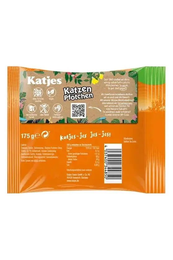 Katjes KATZEN PFOETCHEN - 100% Vegan Cat Paw-Shaped Licorice Drops - 175g