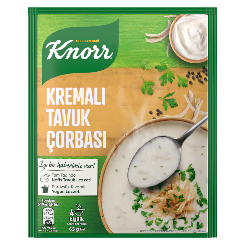 Knorr - Instant CREAMY CHICKEN SOUP - Kremali Tavuk Corbasi - 65g