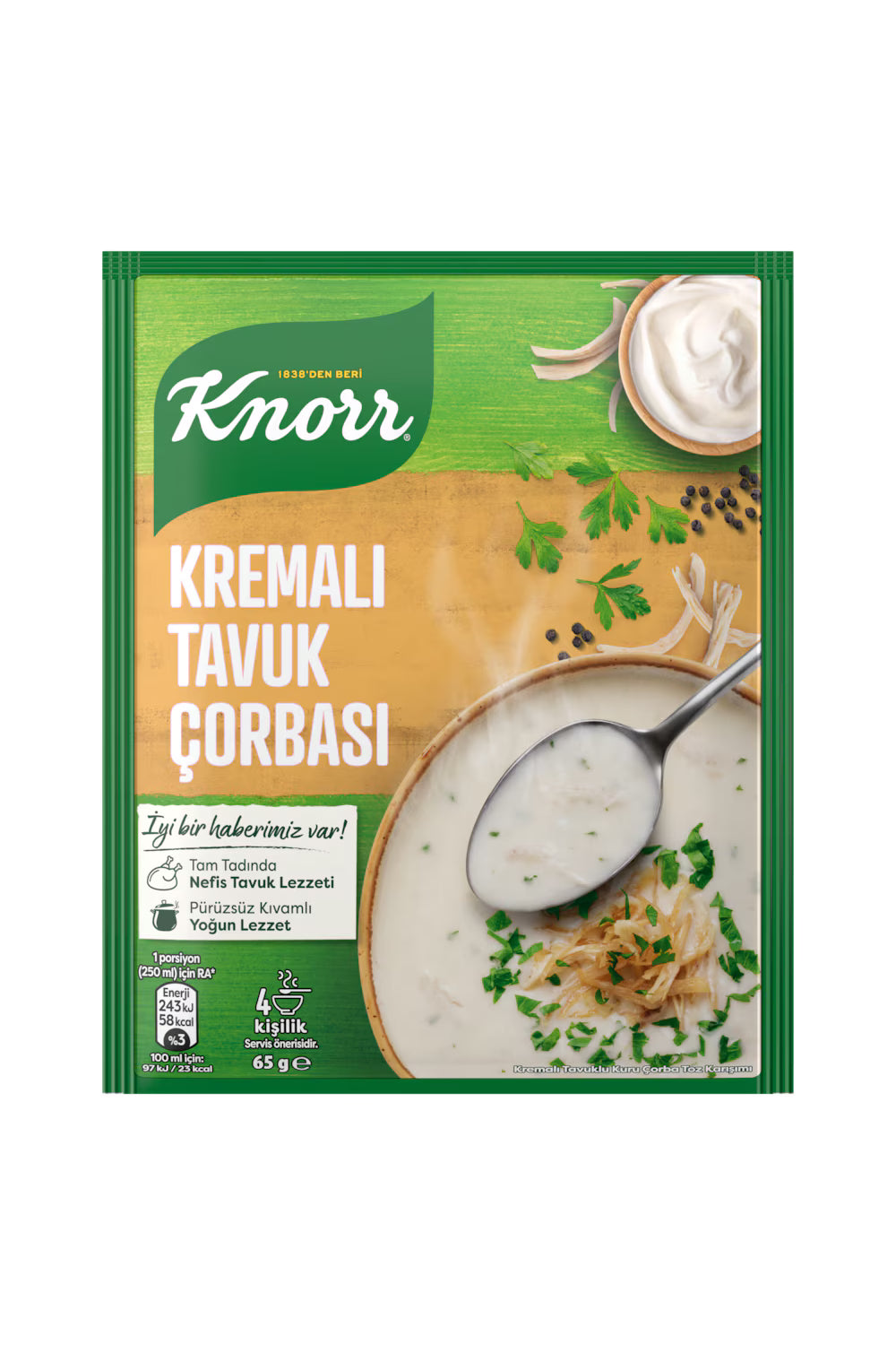 Knorr - Instant CREAMY CHICKEN SOUP - Kremali Tavuk Corbasi - 65g