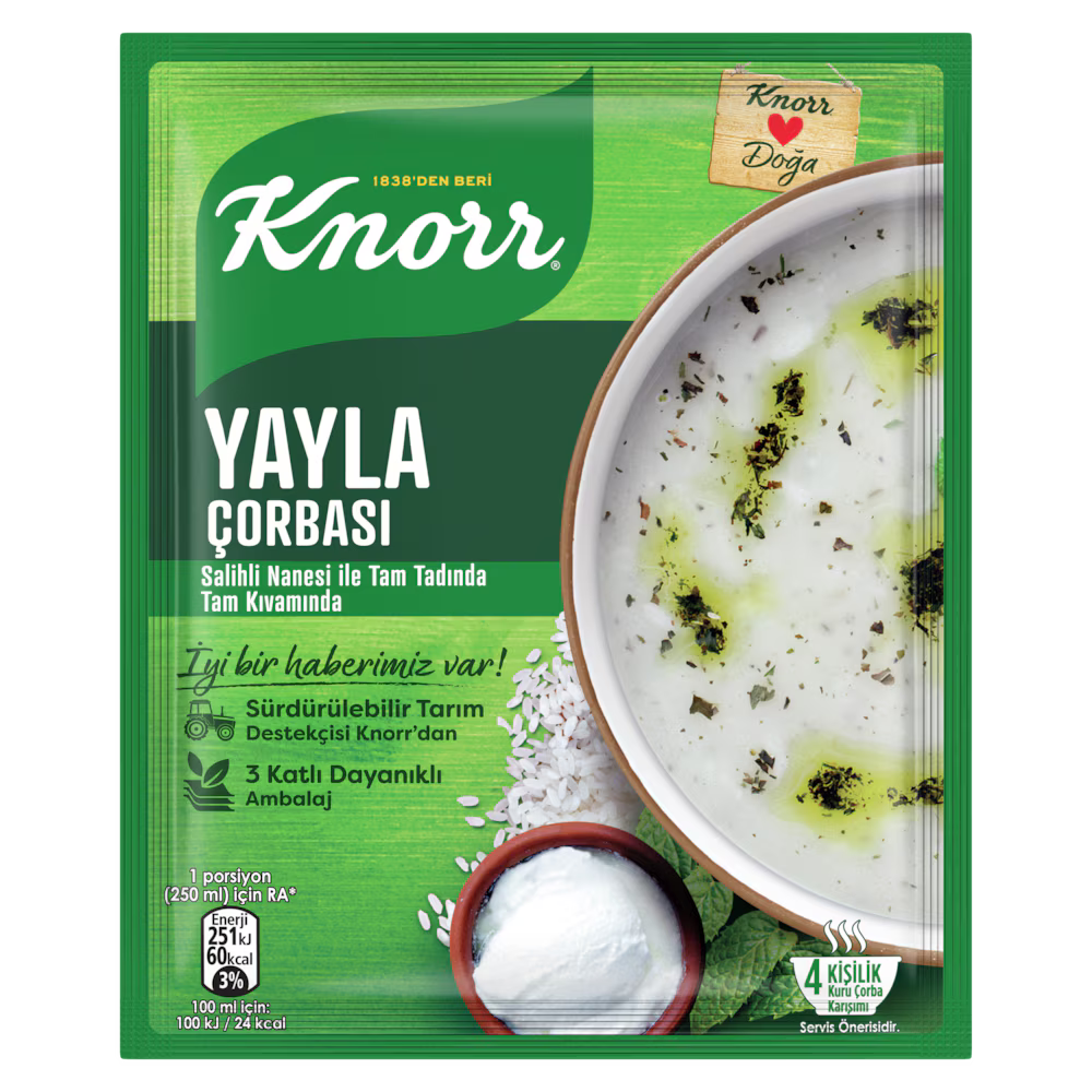 Knorr - Instant Yogurt & Rice Soup - Yayla Corbasi - 72g
