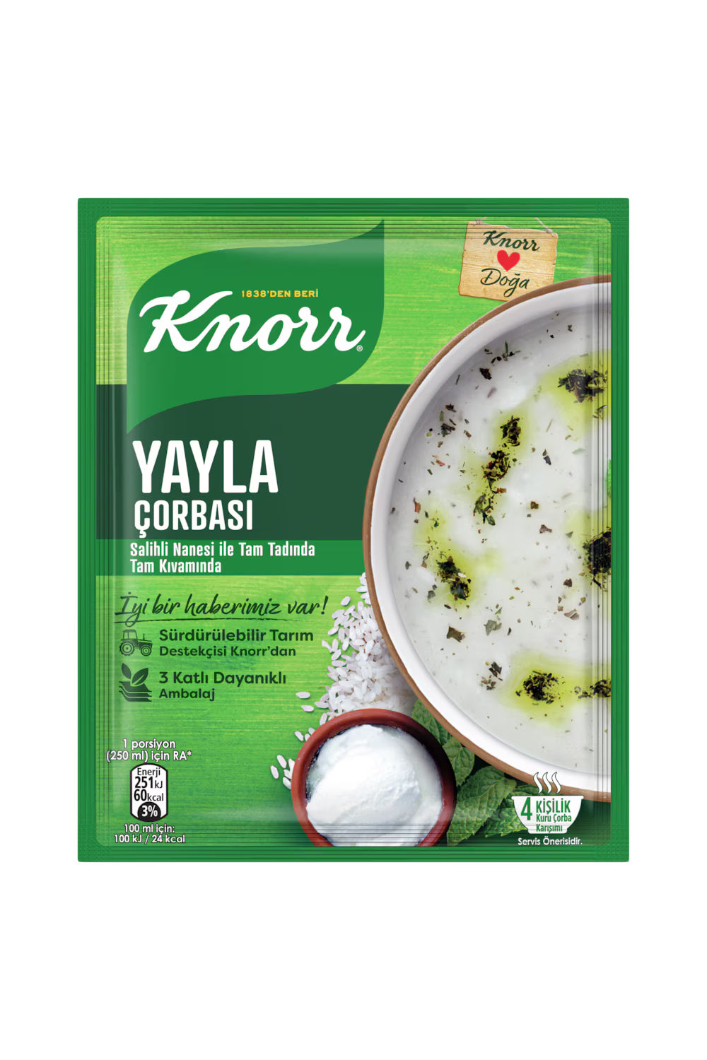 Knorr - Instant Yogurt & Rice Soup - Yayla Corbasi - 72g