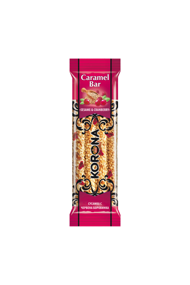 Korona Caramel Sesame Bar  - with Cranberry