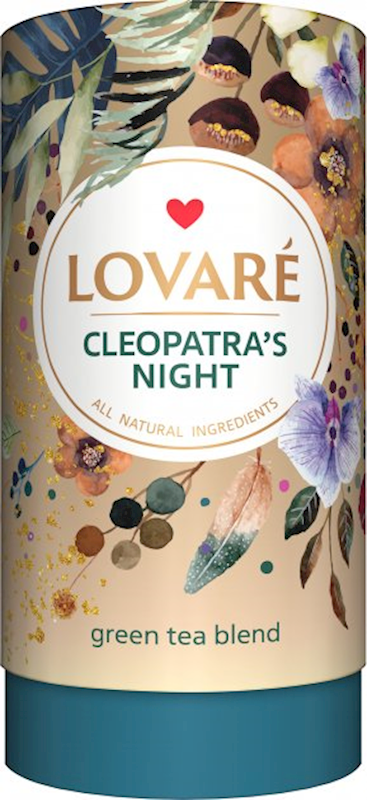 LOVARE Tea Tube - CLEOPATRA'S NIGHT Green LOOSE Tea 80g