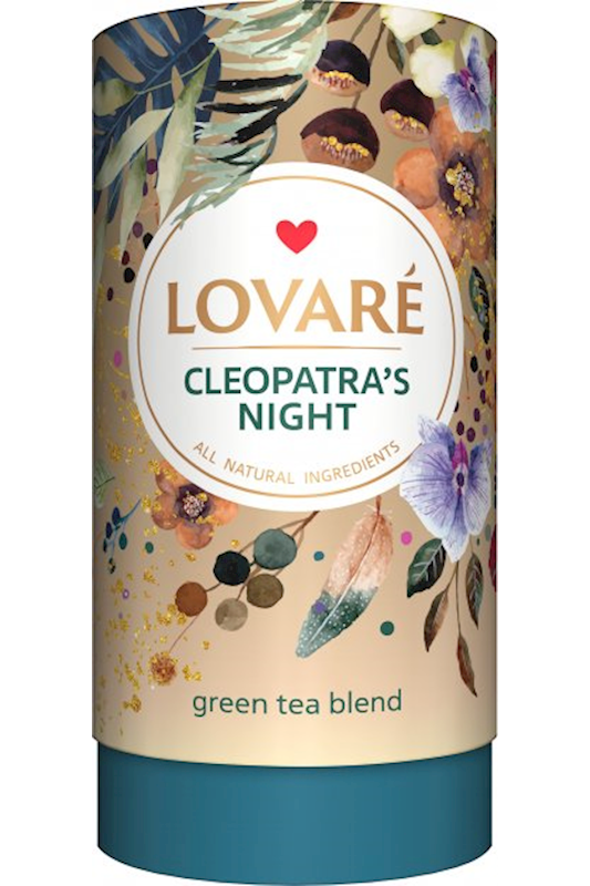 LOVARE Tea Tube - CLEOPATRA'S NIGHT Green LOOSE Tea 80g