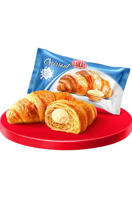 LUKAS - Croissant with MILK CREAM Filling - 45g