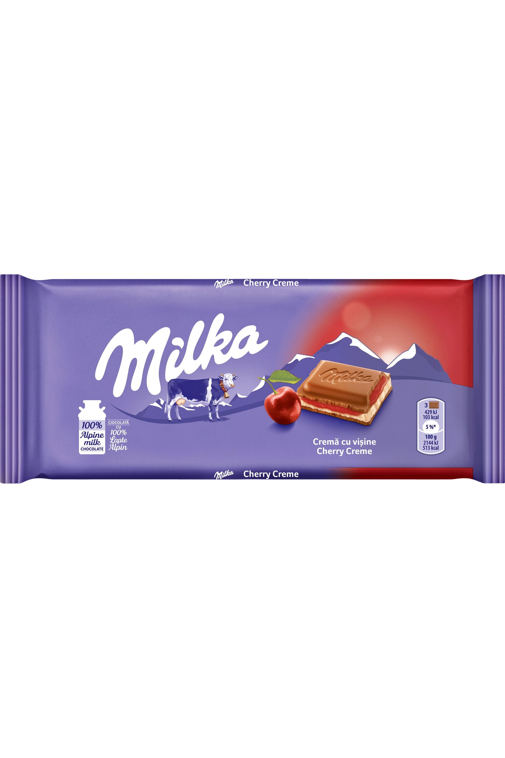 Milka Chocolate - Sour Cherry - 100g - Best by 5.13.2024
