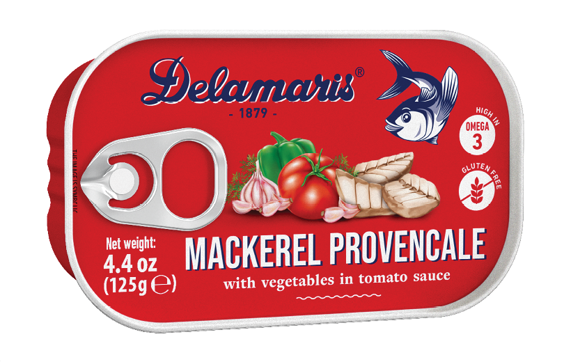 Delamaris - MACKEREL PROVENCALE - with vegetables in tomato sauce - 125g