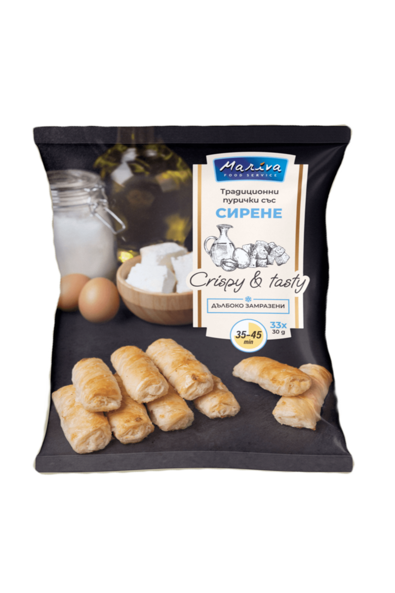 MARIVA - Traditional Mini Phyllo Rolls - CHEESE - 33pcs - 1kg