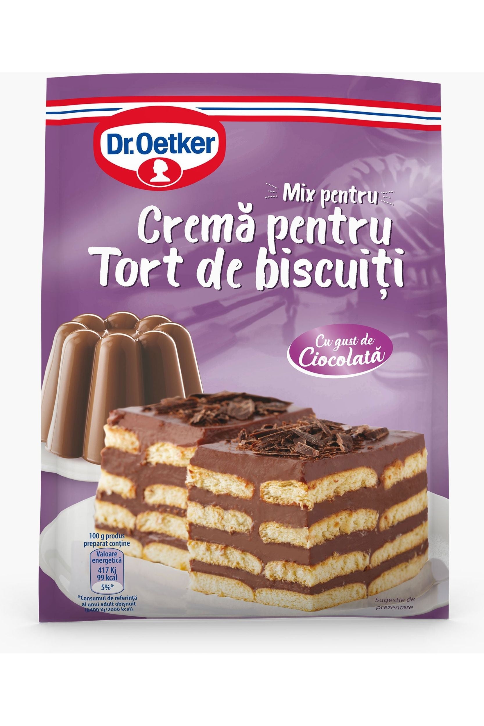 Dr. Oetker Cream for CAKES - Crema Pentru Tort de Biscuiti - Chocolate Flavor