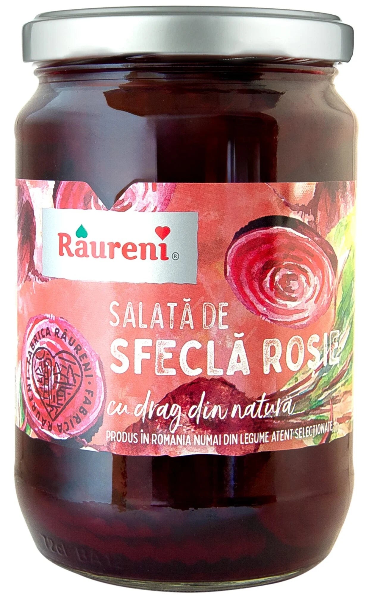 RAURENI - Red Beetroot Slices in Vinegar - Salata de Sfecla - 680g
