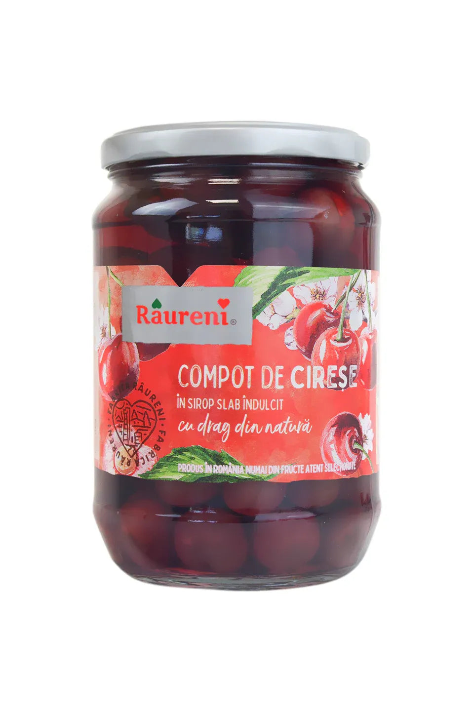 Raureni - Cherry Compote in Light Syrup - 720g