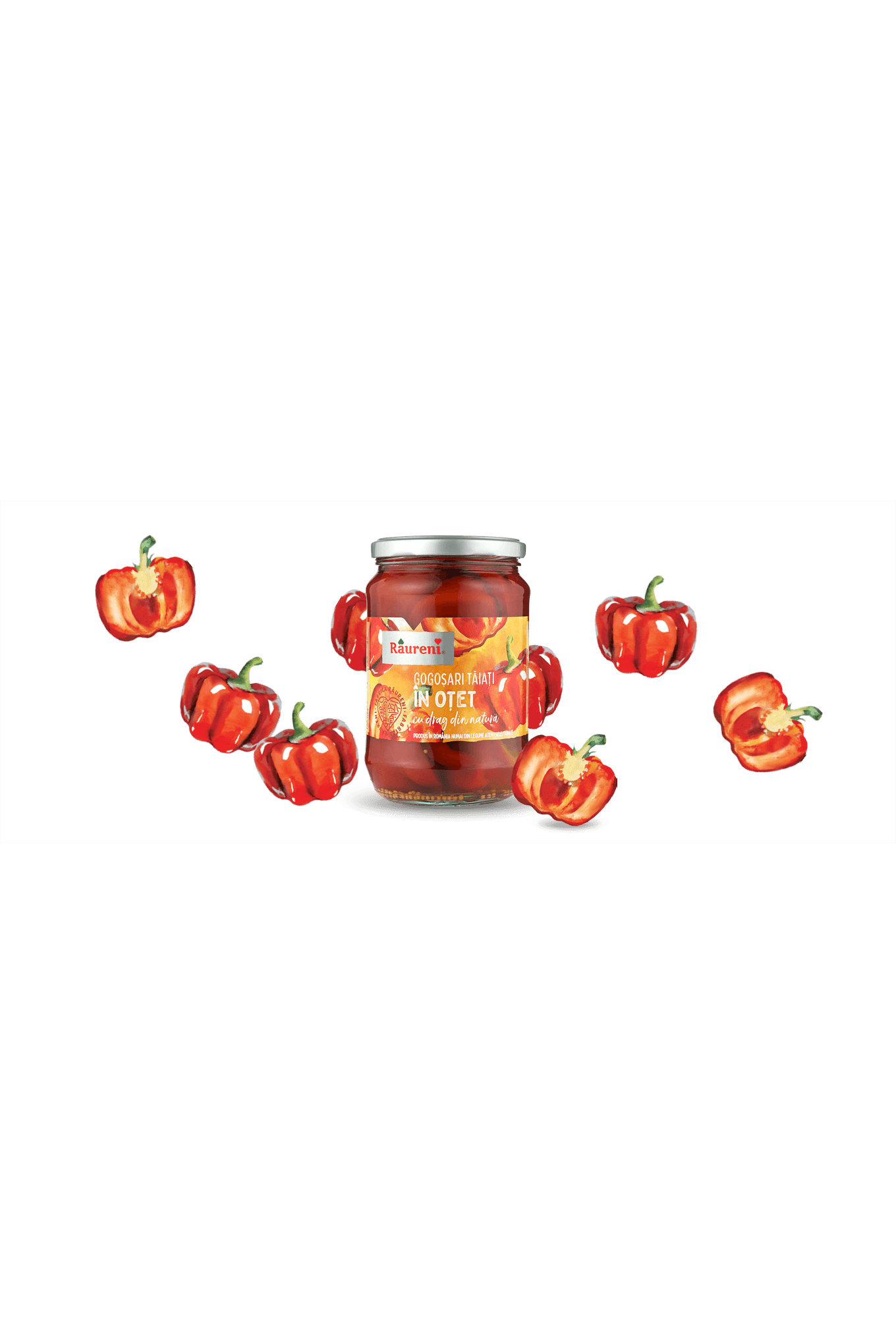 RAURENI - Pickled Sliced Bell Peppers - GOGOSARI TAIATI in otet 680g