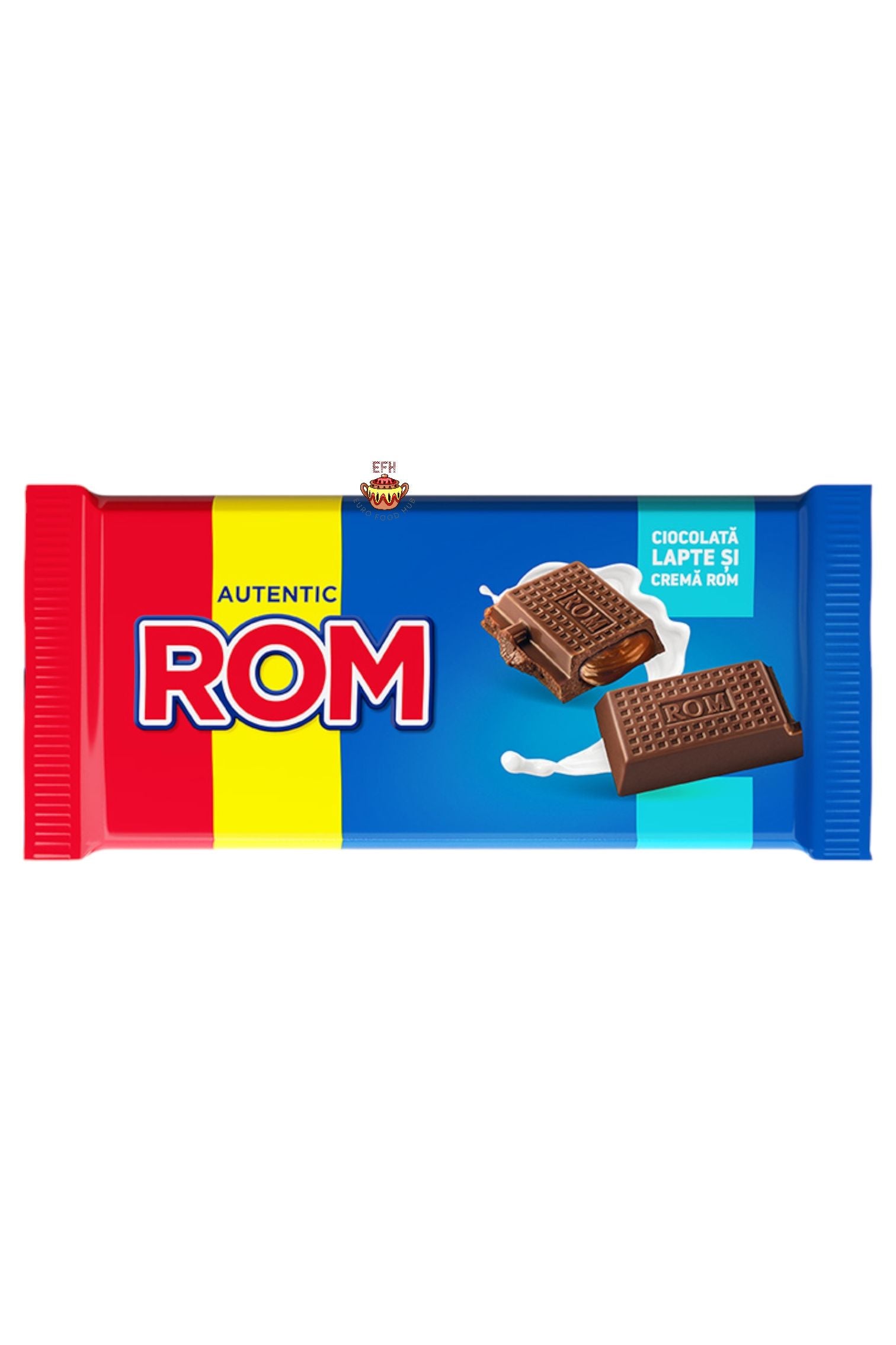 Romanian Chocolate Bar - MILK - Ciocolata Lapte si Crema Rom - 88g