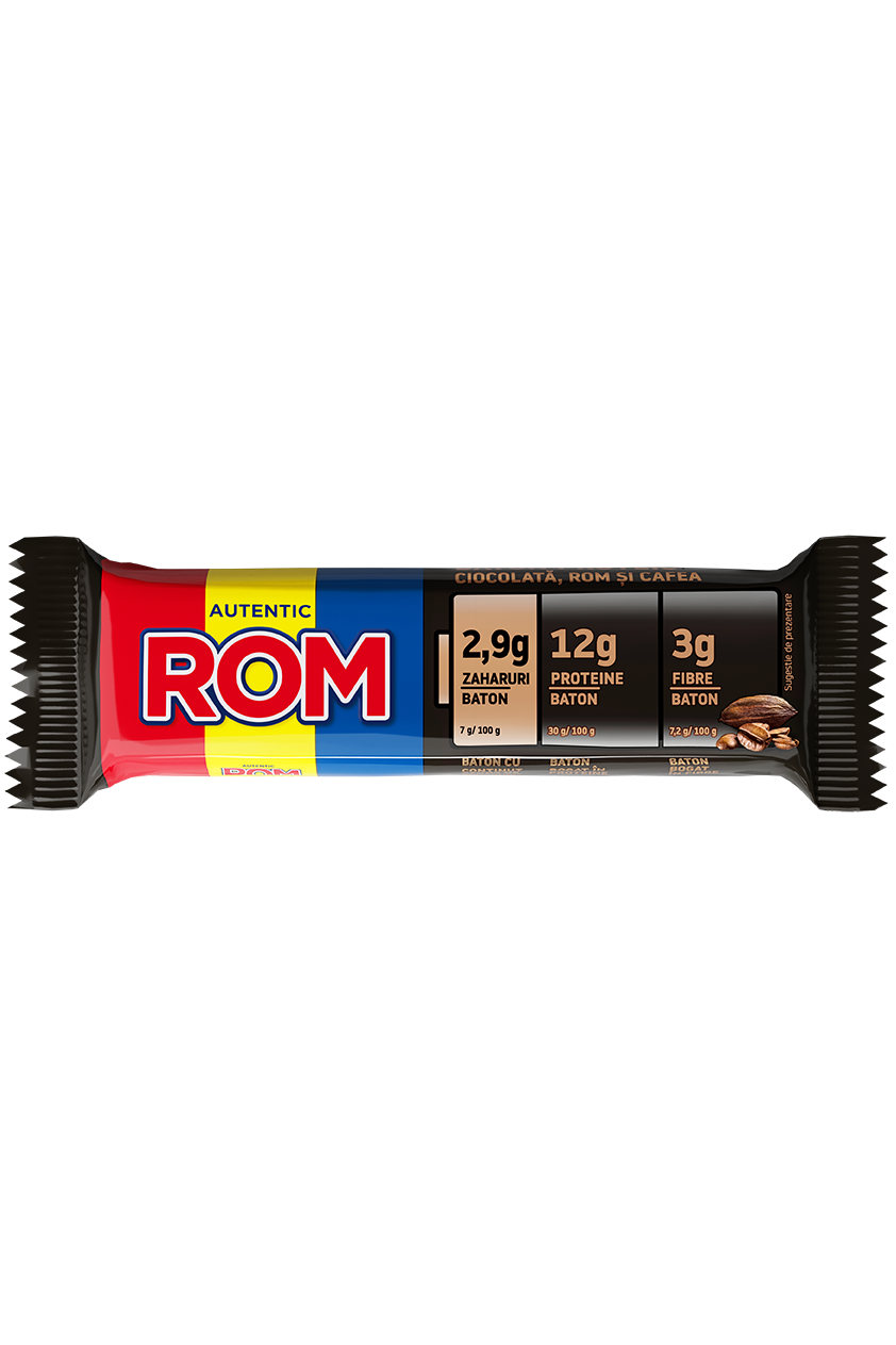 Autentic ROM - PROTEIN BAR with Chocolate, Rom & Coffee Cream Filling - 41g