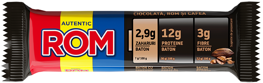 Autentic ROM - PROTEIN BAR with Chocolate, Rom & Coffee Cream Filling - 41g