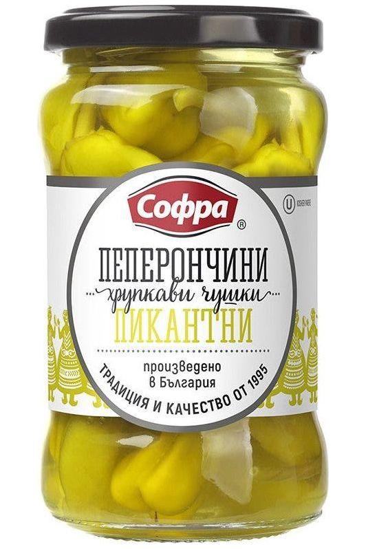 Pepperoncini Crispy Hot Peppers - SOFRA - 260g