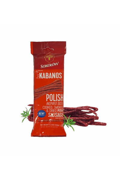 SOKOLOW - POLISH Inspired Pork KABANOS - Made in Poland - 120g
