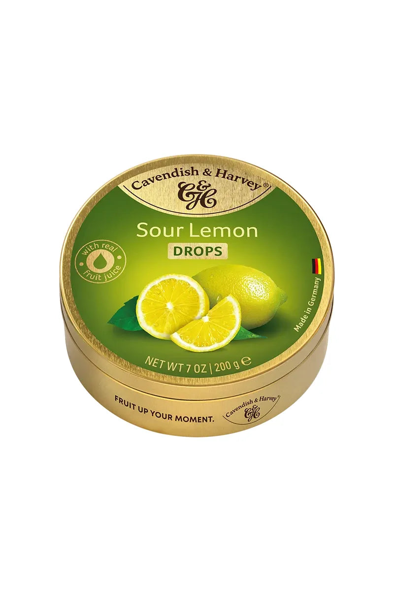Cavendish & Harvey SOUR LEMON Hard Candy Drops - 200g