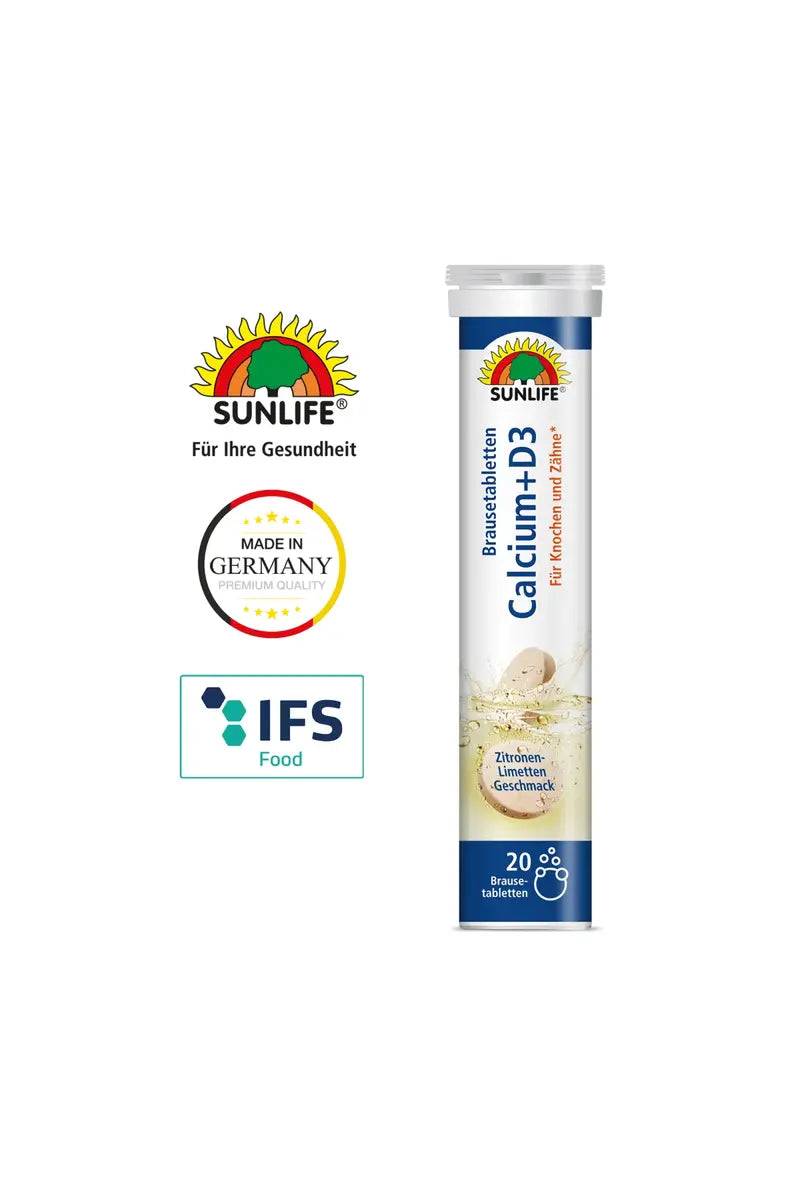 SUNLIFE - Effervescent Tablets - CALCIUM + D3 - Lemon Lime Flavor
