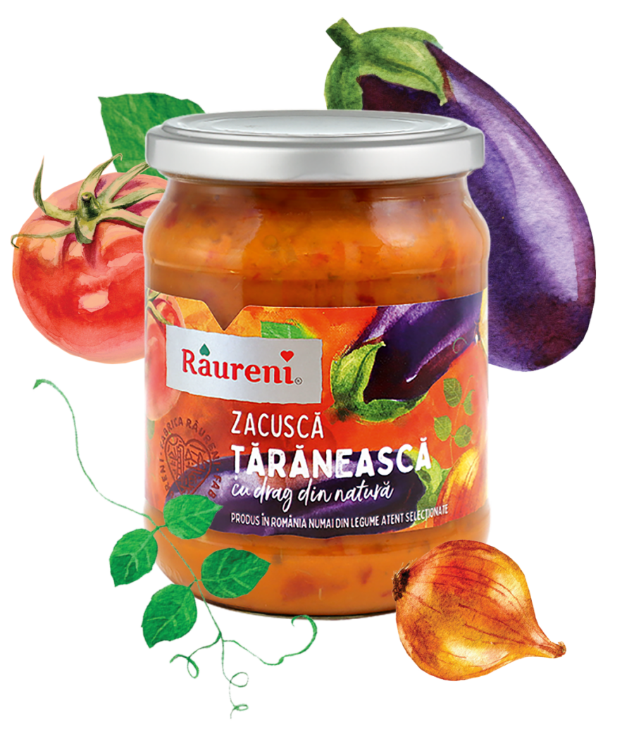 RAURENI - Romanian Rural Eggplant Spread - Zacusca TARANEASCA 300g / 500g
