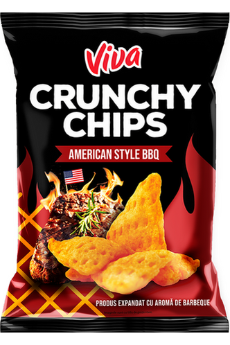 New! VIVA Crunchy Chips - American Style BBQ - 100g