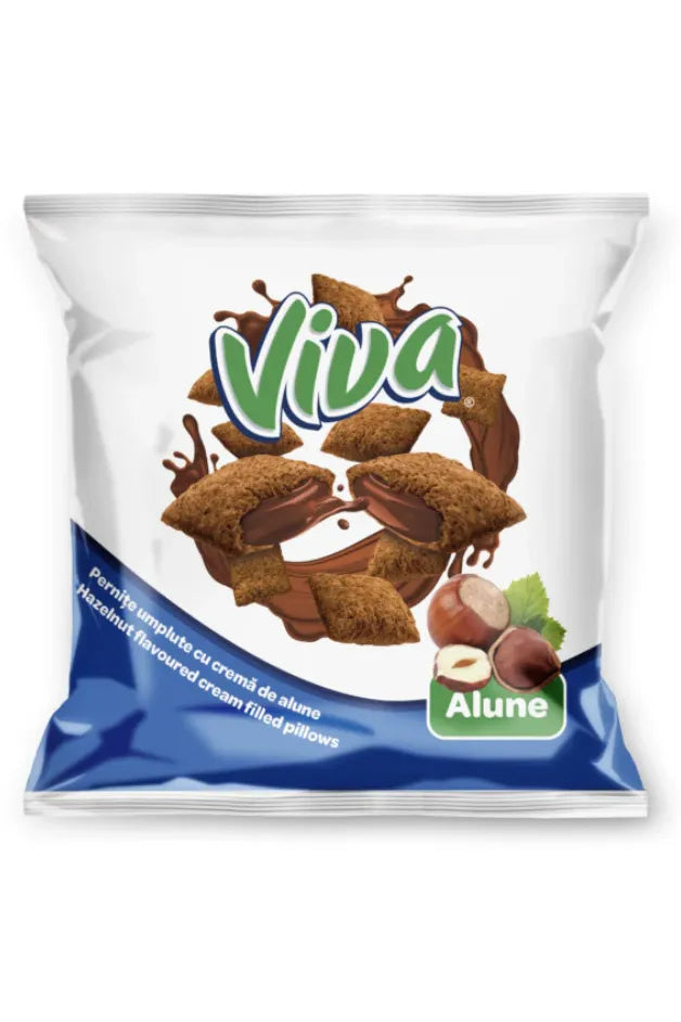 VIVA Snacks – Cream Filled Pillows - HAZELNUT - 200g