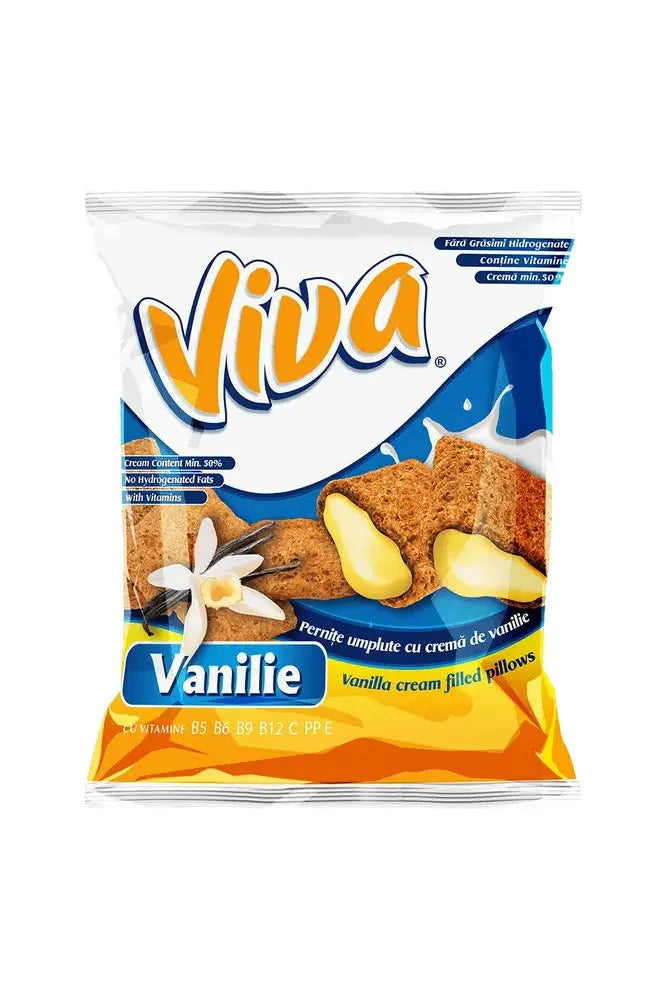VIVA Snacks – Cream Filled Pillows - VANILLA -  200g