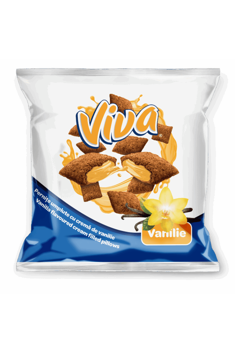 VIVA Snacks – Cream Filled Pillows - VANILLA -  200g
