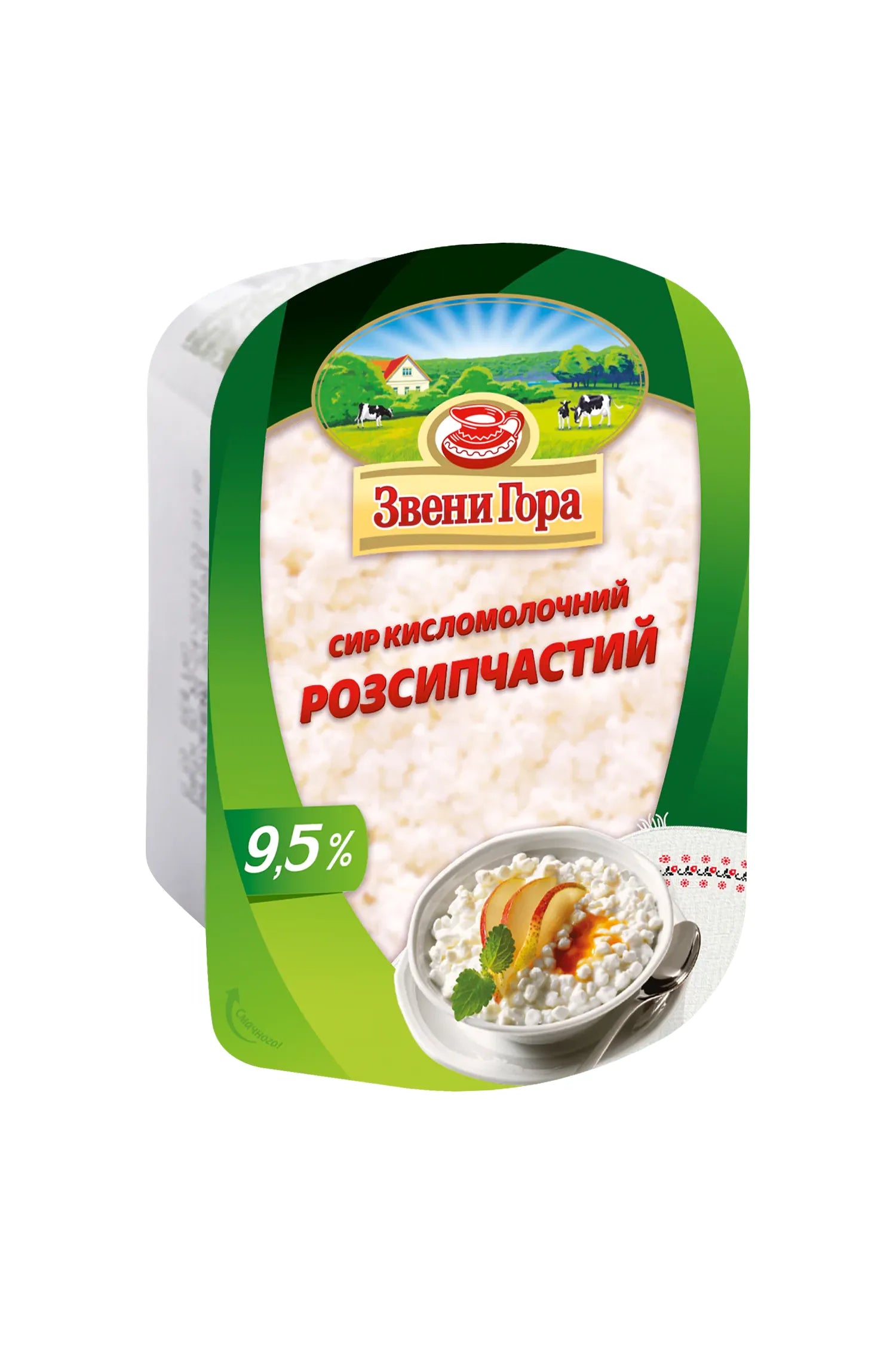 Zveni Gora - FARMER CHEESE (Tvorog) 9.5% - Crumbly Curd Cheese