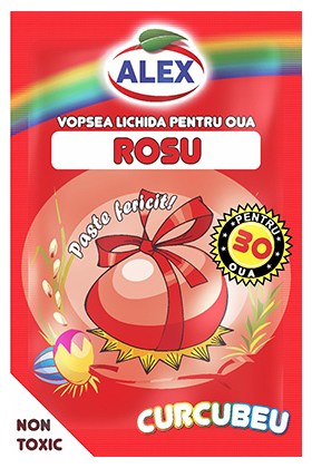 Dr. Oetker - ALEX - Vopsea Oua Rosu - Easter Liquid Egg Dye - Rainbow RED 10ml