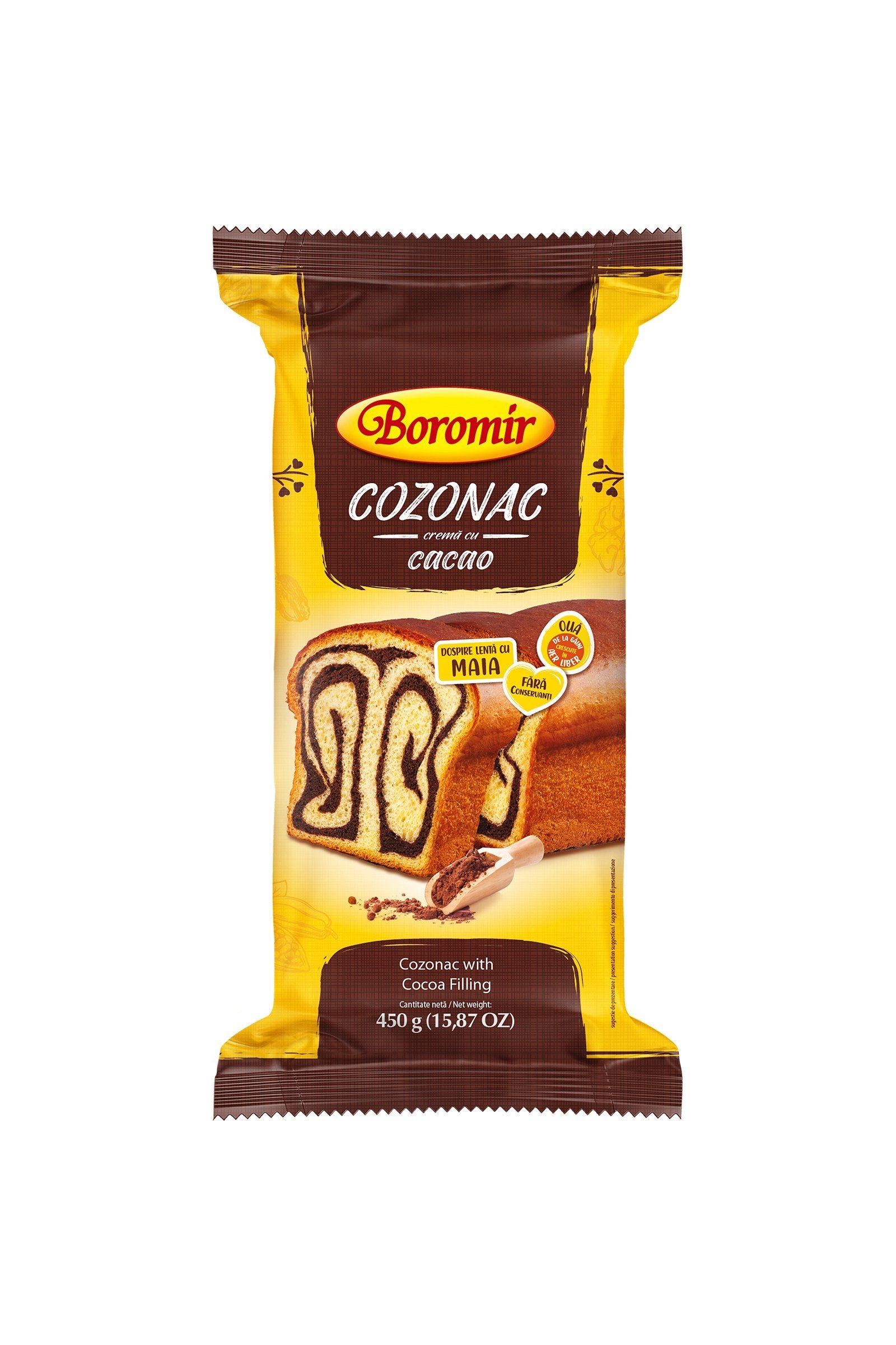 Boromir COCOA CREAM Sweet Bread - Cozonac cremă cu cacao 450g