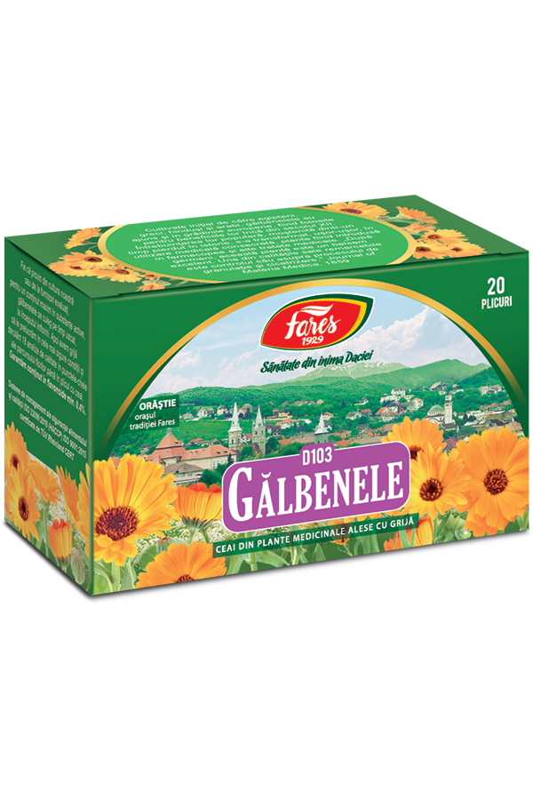 Romanian MARIGOLD Tea - Fares - Ceai Galbenele Flori