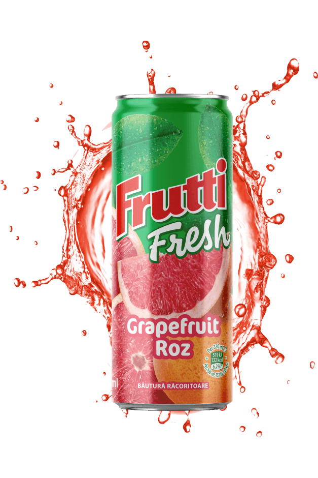 Frutti Fresh - European Soda Drinks - PINK GRAPEFRUIT - 330ml Can