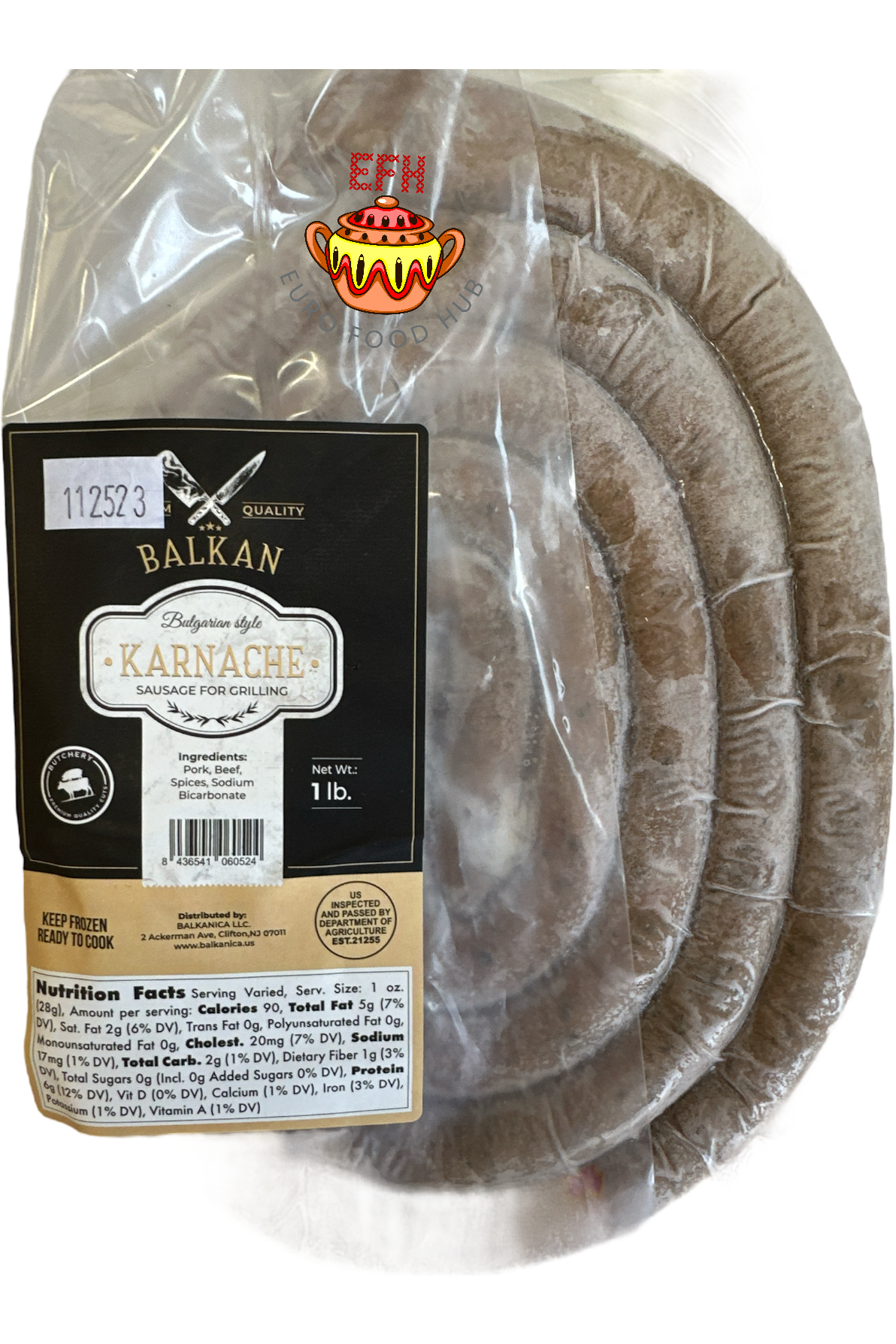 Bulgarian Spiral Sausage - KARNACHE /FROZEN/ - BALKAN - 1 lb