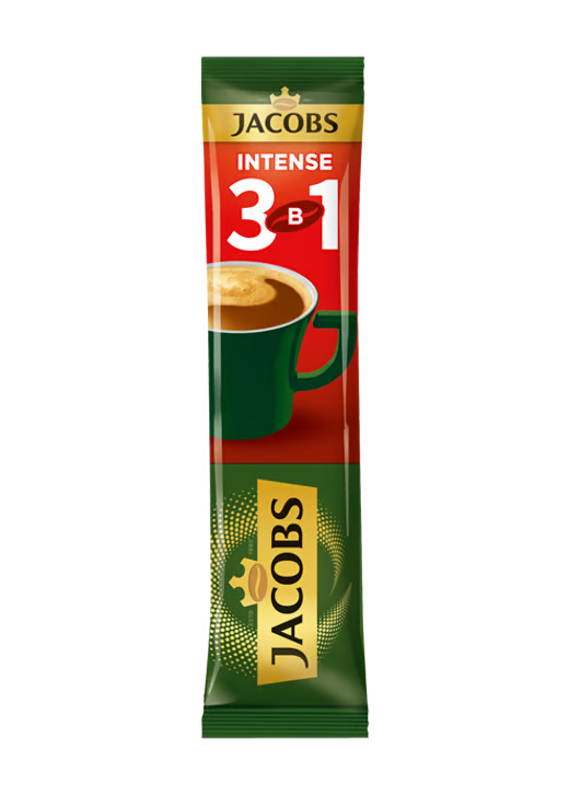 Jacobs Instant 3 in 1 Coffee -INTESNSE- Singles or Box