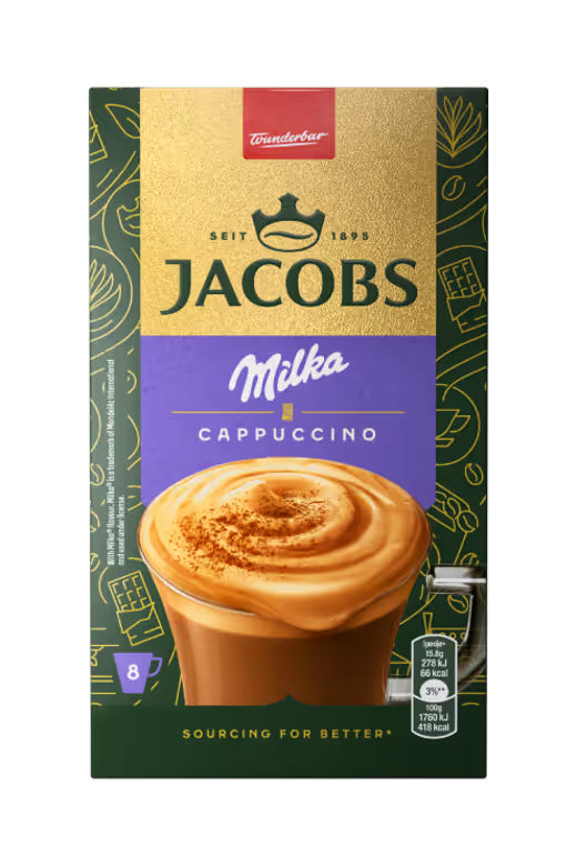 Jacobs Instant Coffee - MILKA Cappuccino - Box of 8
