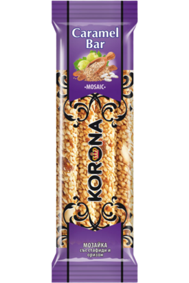 Korona Caramel Sesame Bar - MOSAIC - with Raisins & Puffed Rice Best by 9.27.2023