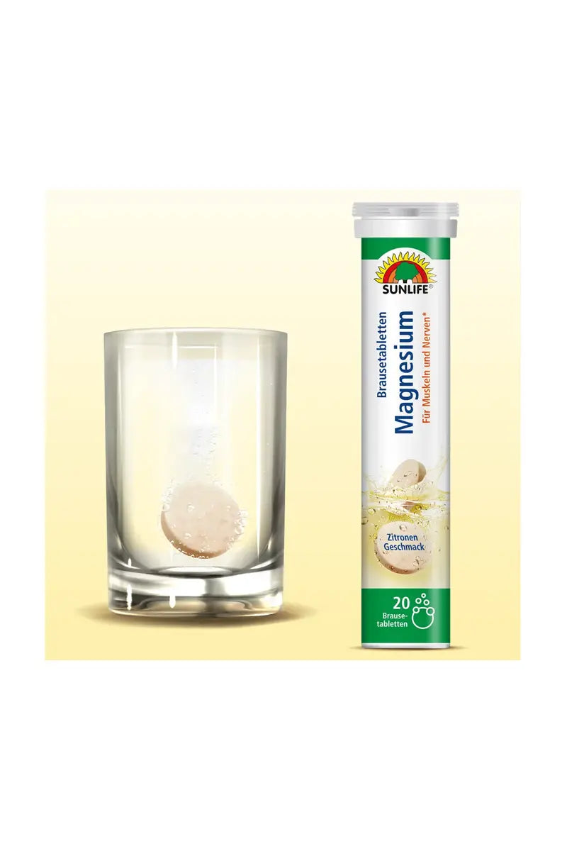 SUNLIFE - Effervescent Tablets - MAGNESIUM - Lemon Flavor